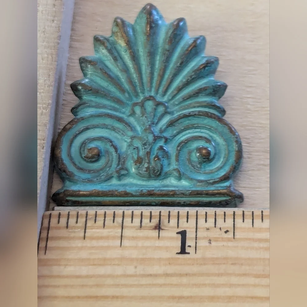 Vintage Aztec Style Turquoise Color Brooch Pin Primitive South American